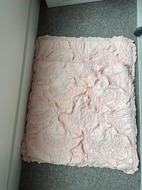 Soft Pink Ruffled pillow euro shams  - Home Bedding